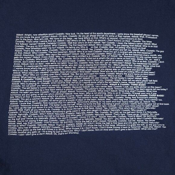 Vintage Abbott & Costello T Shirt Mens Size Large Y2K Whos On First Baseball - Picture 5 of 7